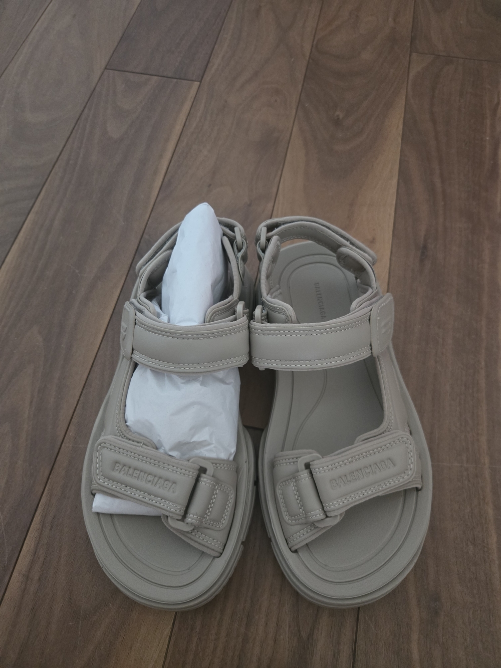 Balenciaga Tourist Sandals Taupe (Size 35) – Brand New with Box